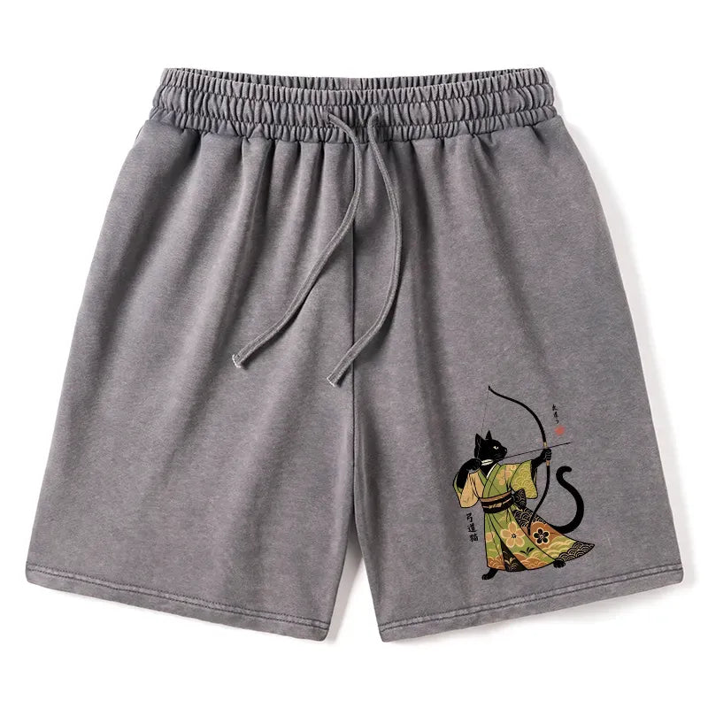 Japanese Cat Archery Shorts for Summer