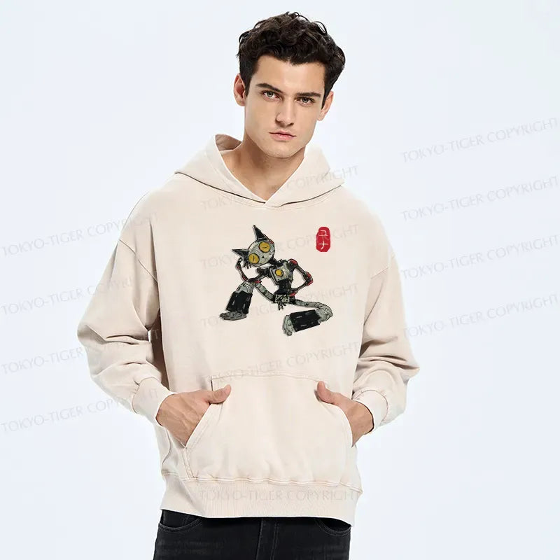 Comfortable Japanese Robot Cat Hoodie