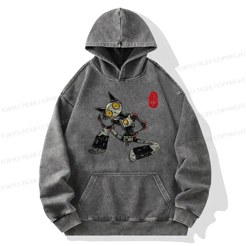 Comfortable Japanese Robot Cat Hoodie