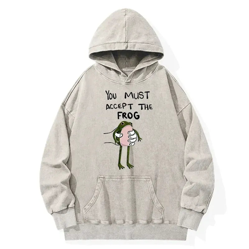 unisex frog hoodie for daily wear