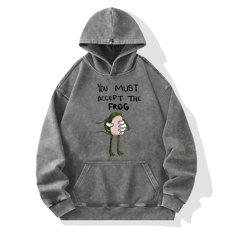 Kyoto-Lion frog washed hoodie best seller