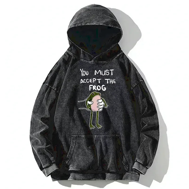 unisex frog hoodie for daily wear
