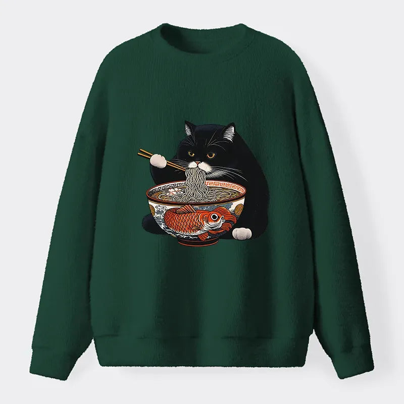 Japanese Fat Cat Ramen Sweatshirt Gift Idea