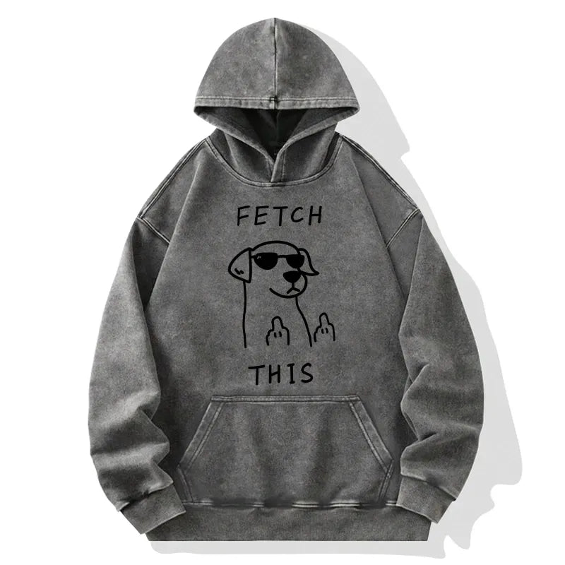 Kyoto-Lion Rebellious Dog Washed Hoodie