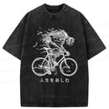 Unisex cotton skeleton cyclist t-shirt summer style