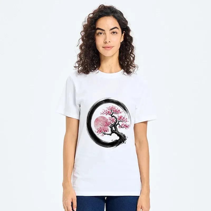Japanese Sakura Tree T-Shirt for Daily Wear