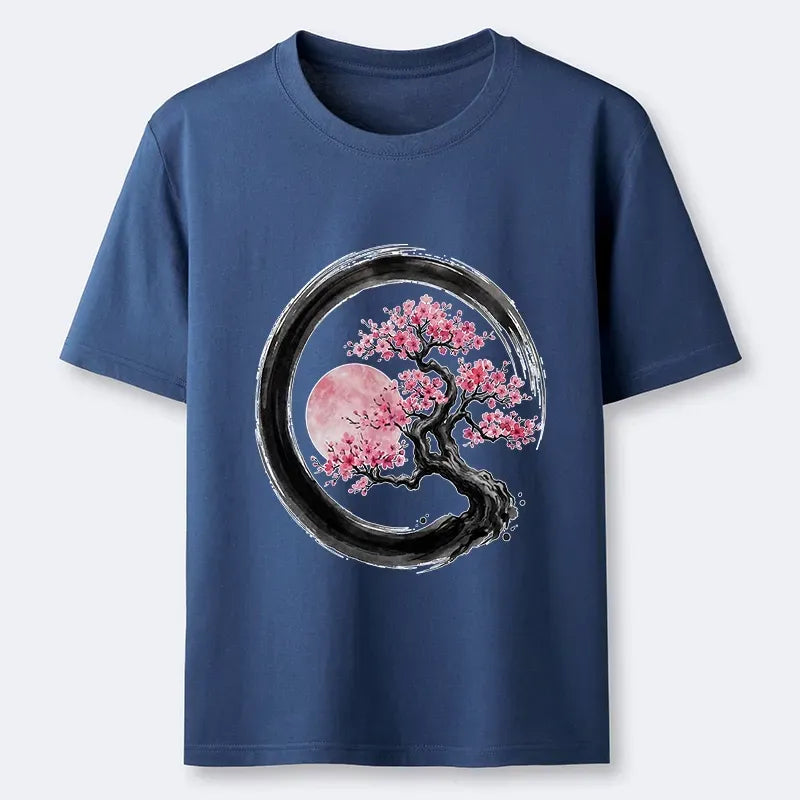 Japanese Sakura Tree T-Shirt for Daily Wear