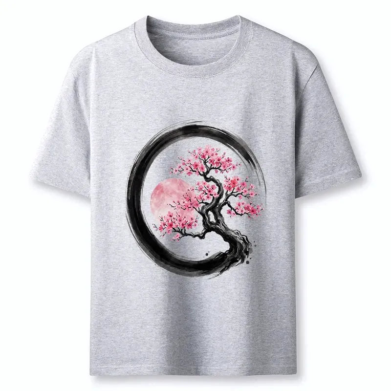 Japanese Sakura Tree T-Shirt for Daily Wear