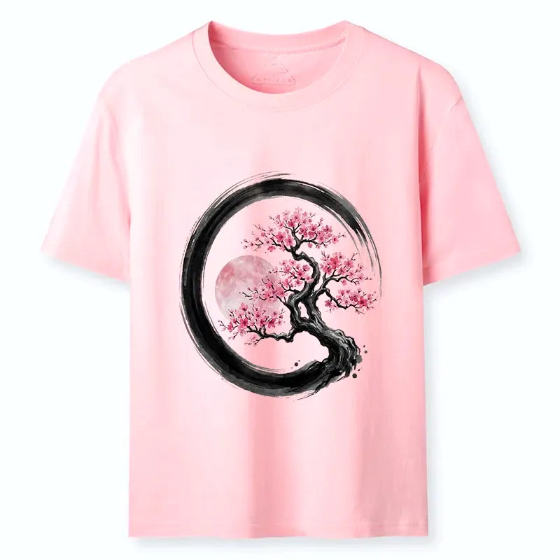 Japanese Sakura Tree T-Shirt for Daily Wear