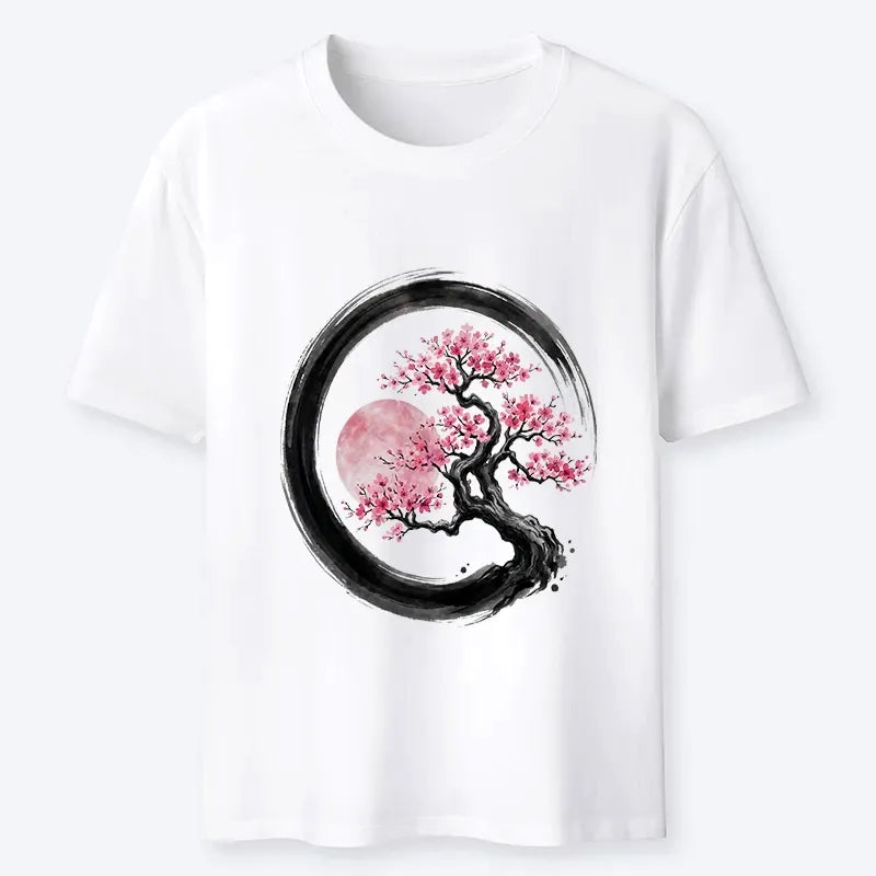 Japanese Sakura Tree T-Shirt for Daily Wear