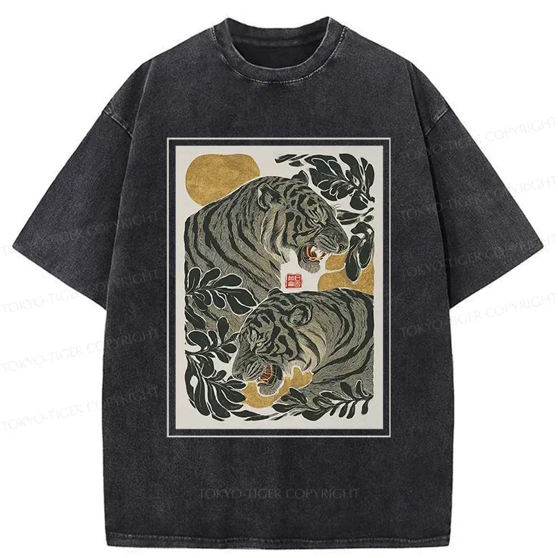 Washed Tiger T-Shirt for Streetwear