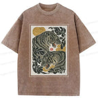 Washed Tiger T-Shirt for Streetwear