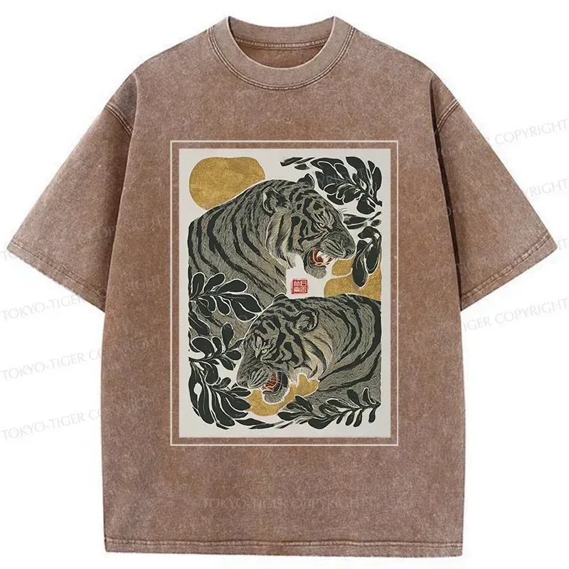 Washed Tiger T-Shirt for Streetwear