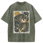 Washed Tiger T-Shirt for Streetwear