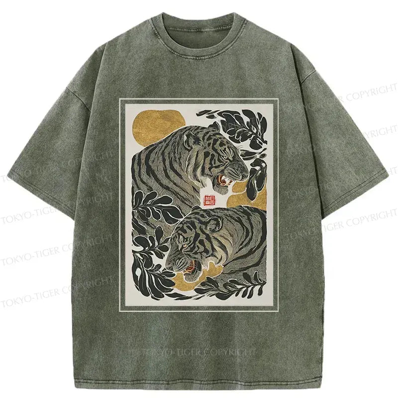 Washed Tiger T-Shirt for Streetwear