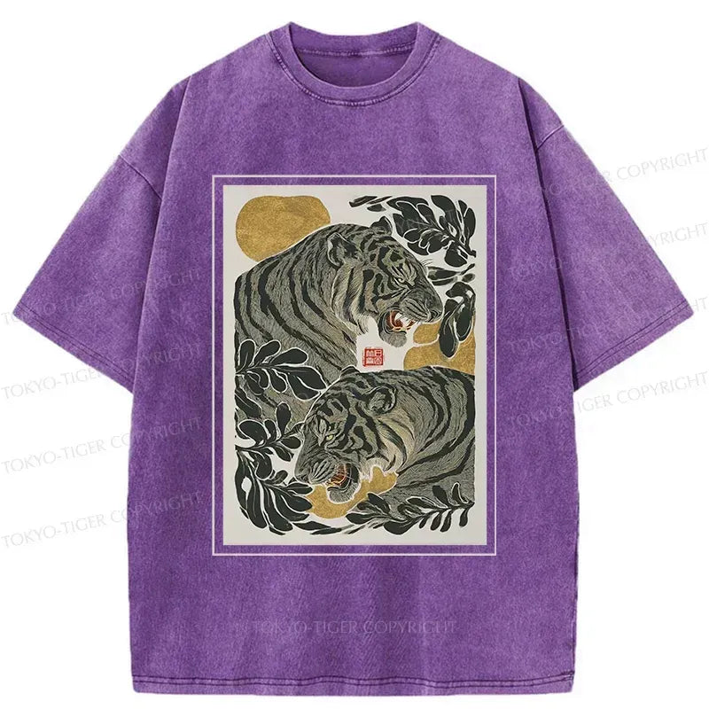 Japanese Woodcut Tiger Unisex T-Shirt