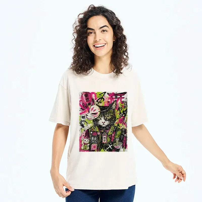 Funny Tokyo Cat Meme T-Shirt for Daily Wear