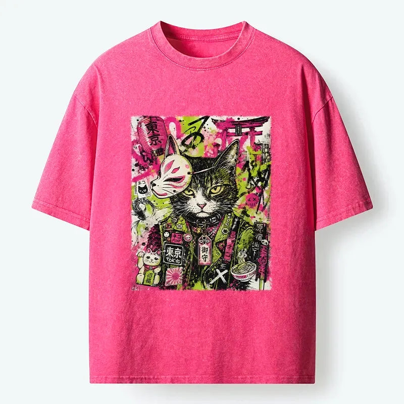 Funny Tokyo Cat Meme T-Shirt for Daily Wear