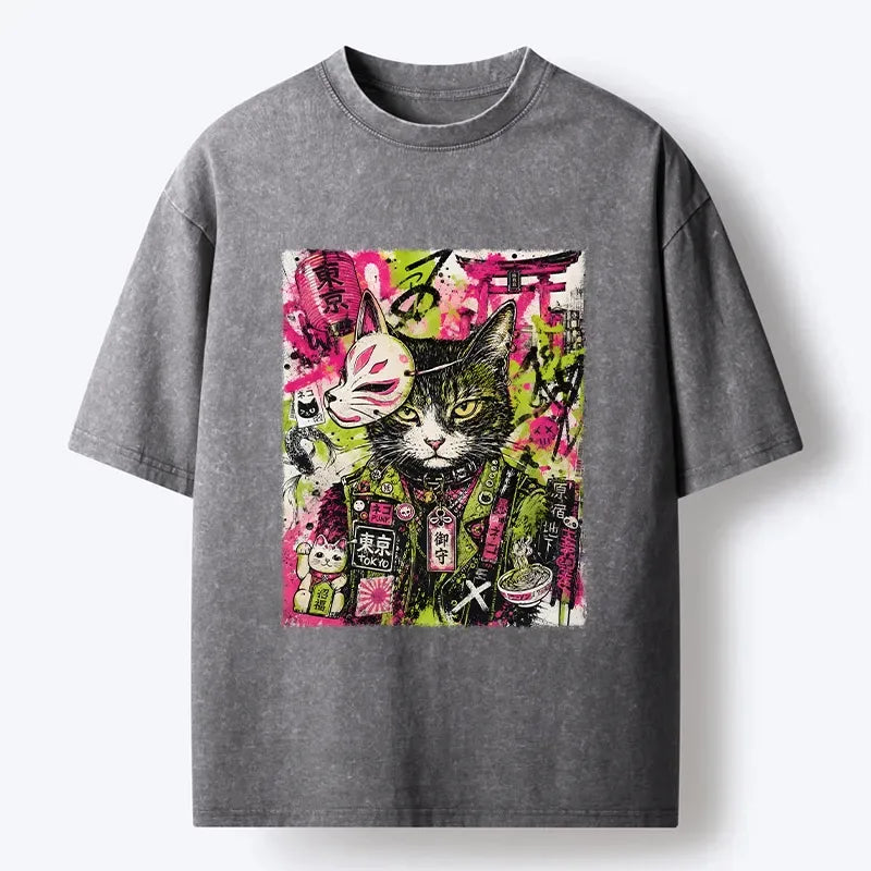 Funny Tokyo Cat Meme T-Shirt for Daily Wear