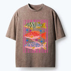 Japanese Fish Art Washed T-Shirt