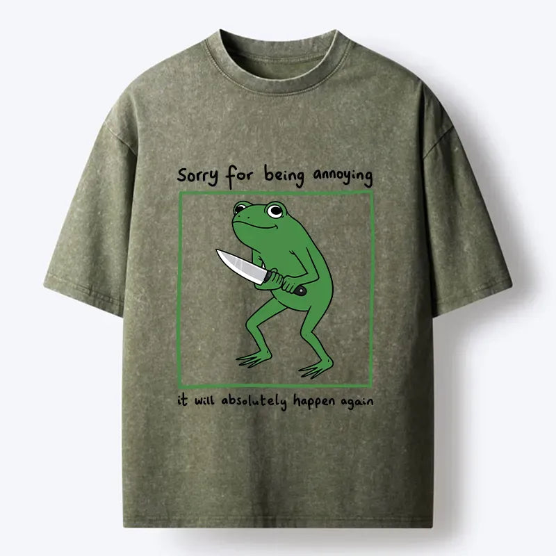 Japanese Frog Holding Knife T-Shirt