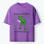 Washed Frog Knife Tee for Casual Wear