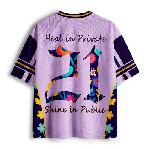 Kyoto-Lion 'Private Growth' Floral Mesh Jersey