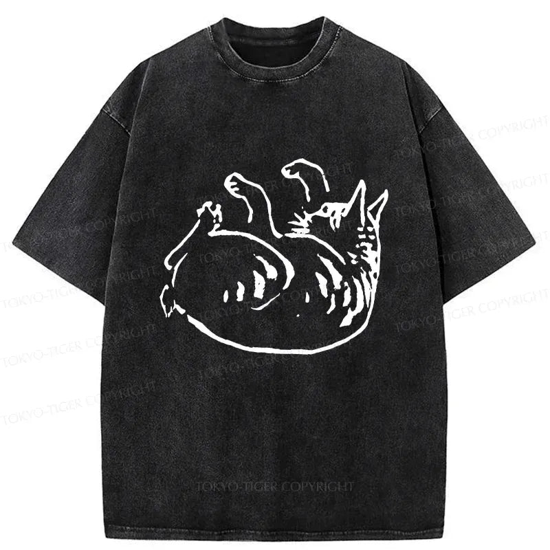 Japanese Vintage Cat T-Shirt for Daily Wear