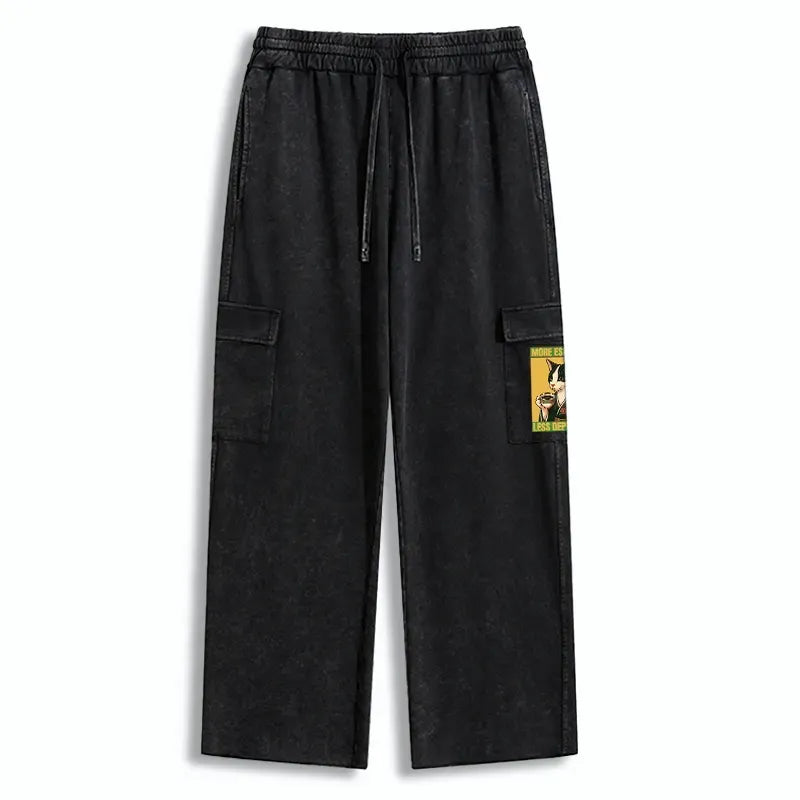 Tuxedo Cat Coffee Sweatpants for Lounge