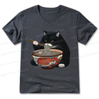 Vintage Ukiyo-e Cat T-Shirt for Summer