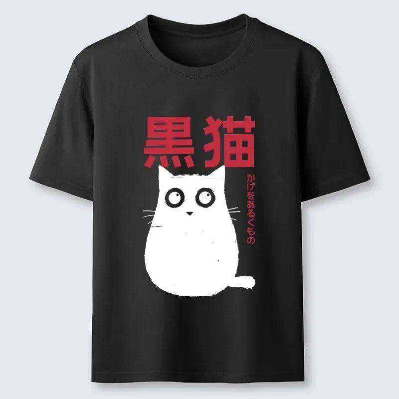 Japanese vintage cat tee for vacation
