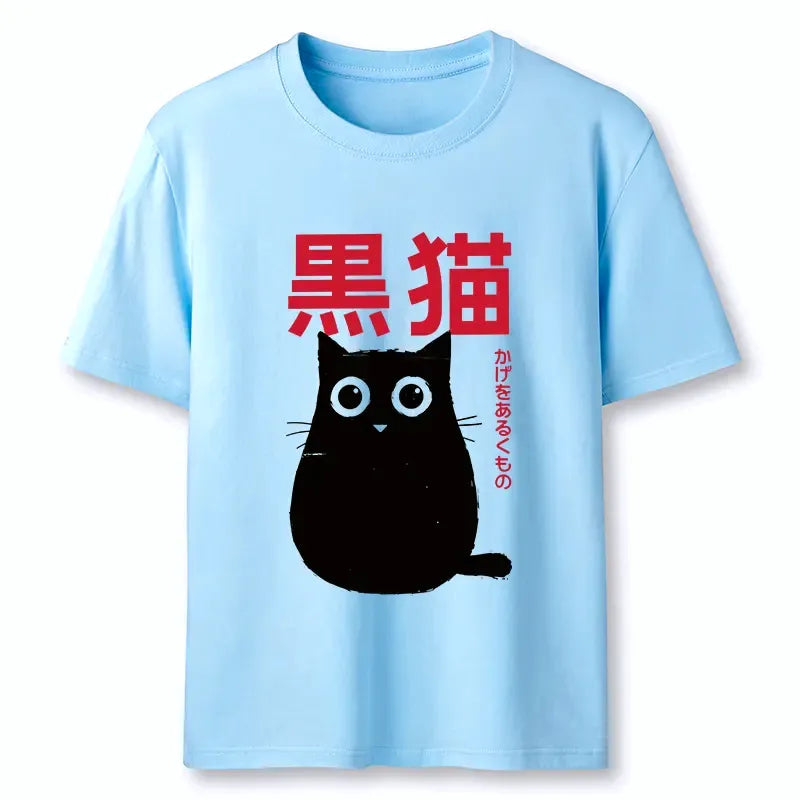 Japanese vintage cat tee for vacation