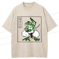 retro frog samurai t-shirt for men