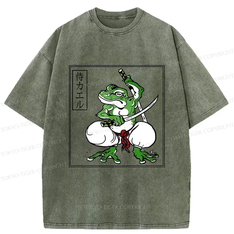 japanese vintage frog samurai tee