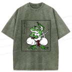japanese vintage frog samurai tee