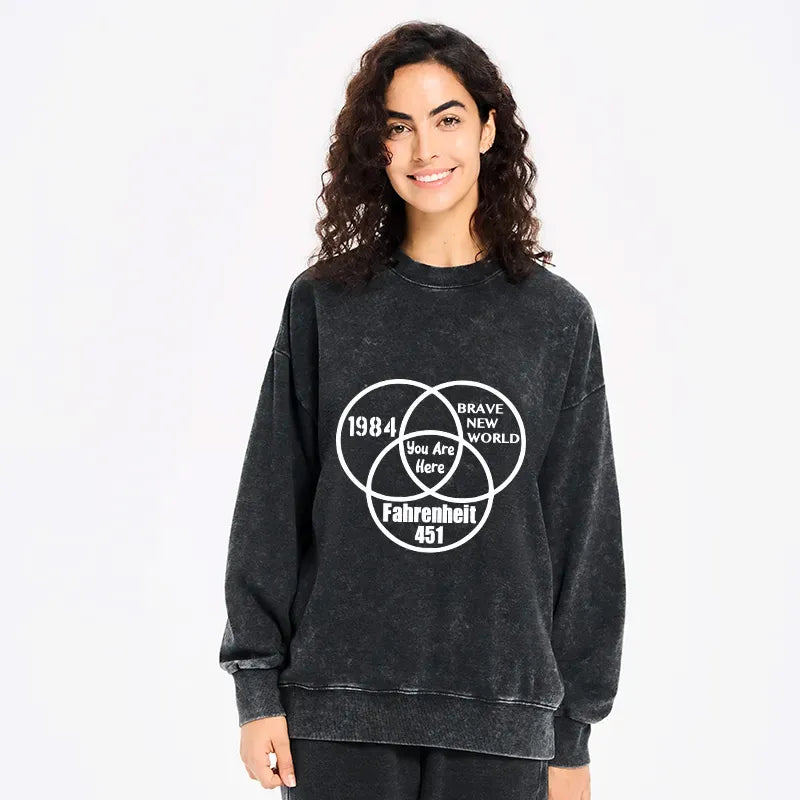 Kyoto-Lion Multidimensional Thinking And Rebellion Washed Sweatshirt