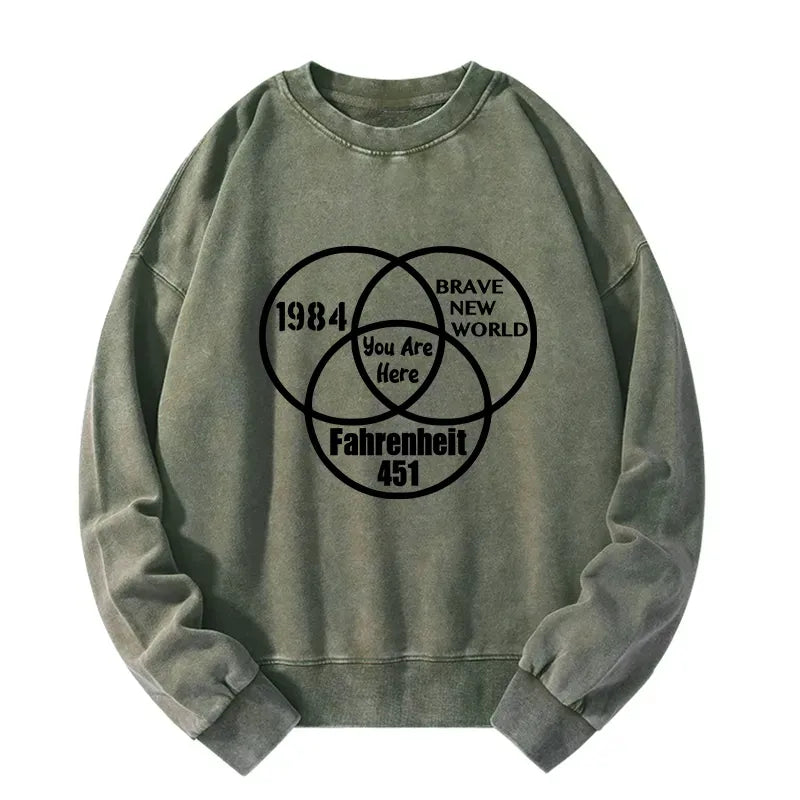 Unisex Washed Sweatshirt for Daily Wear