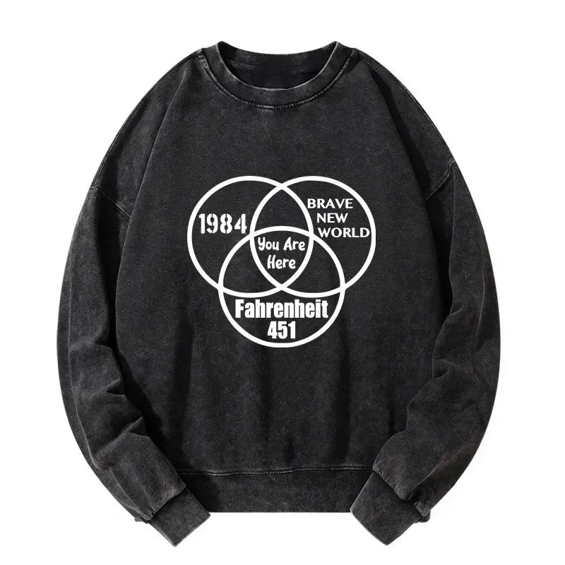 Unisex Washed Sweatshirt for Daily Wear