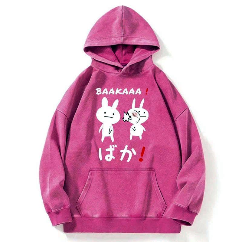 Kyoto-Lion Anime Baka Manga Slap Washed Hoodie