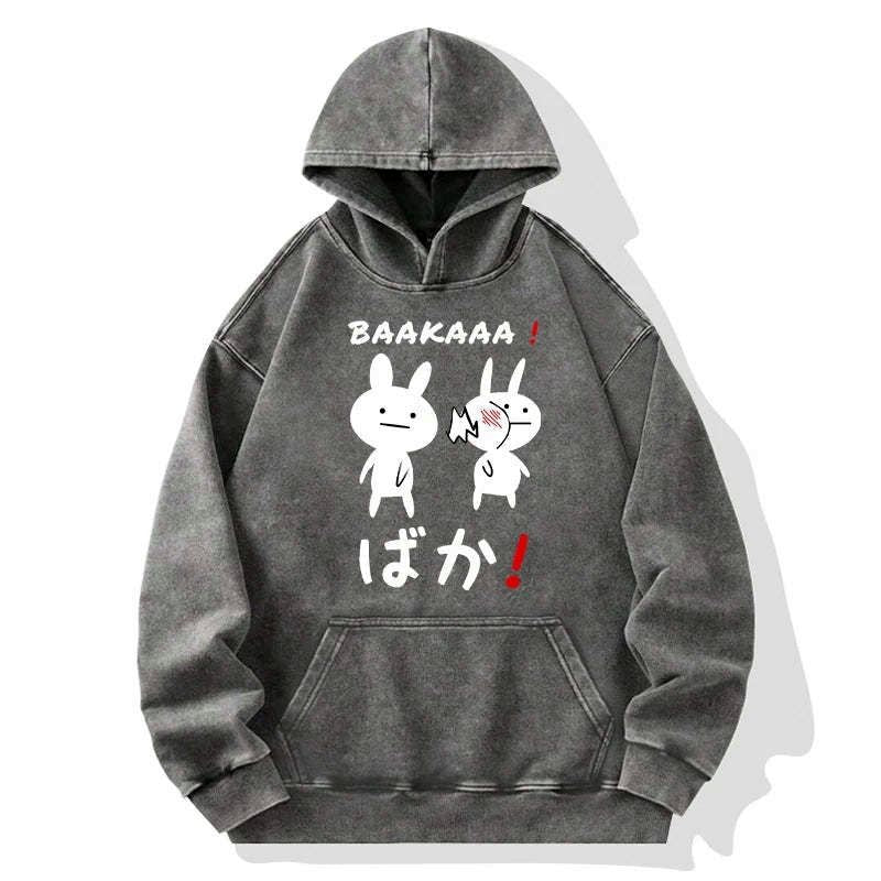 Kyoto-Lion Anime Baka Manga Slap Washed Hoodie