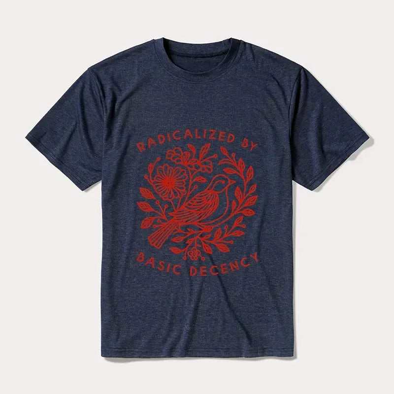 Kyoto-Lion Pigeon That Was Moved Cotton Blend T-Shirt