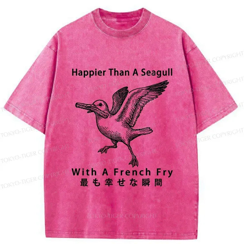 Kyoto-Lion Happy Seagull Washed T-Shirt