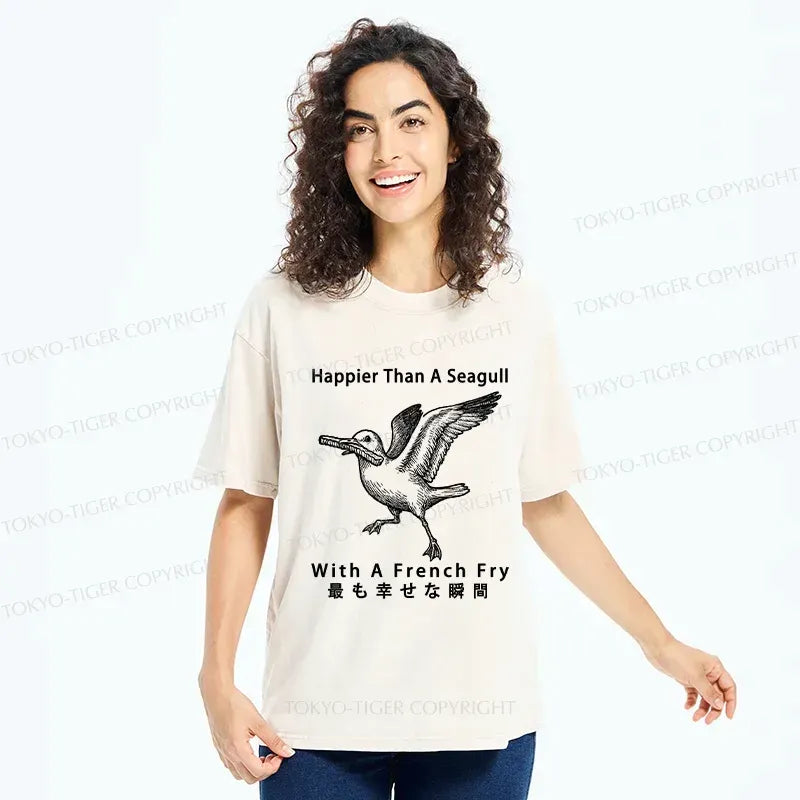 Happy Seagull Japanese Streetwear Gift for Him