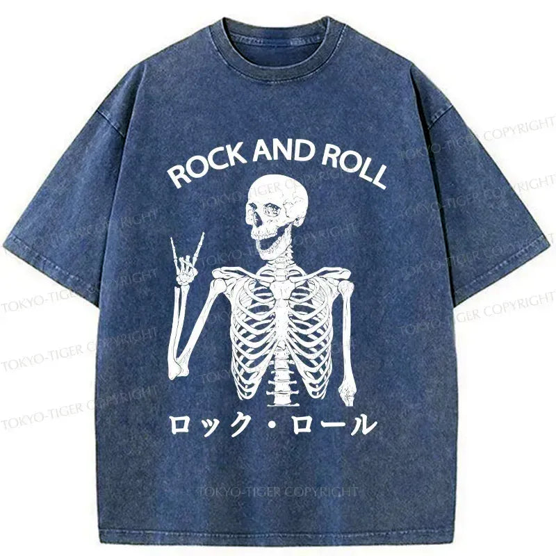 Kyoto-Lion Rock Skull Washed T-Shirt