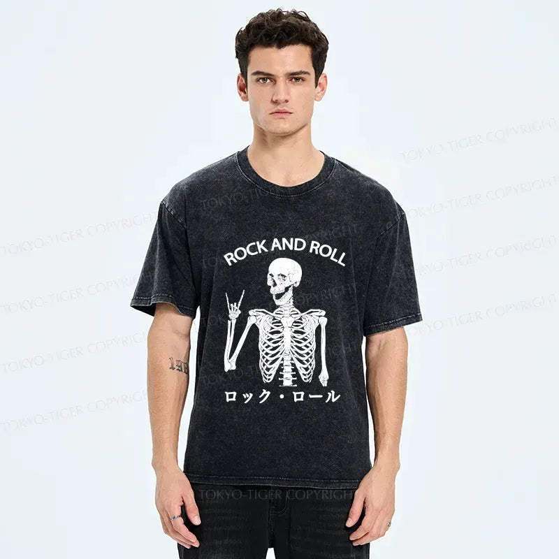 Japanese Vintage Skull T-Shirt for Streetwear