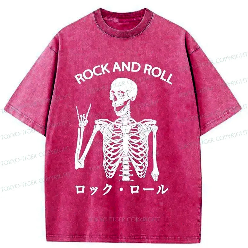 Kyoto-Lion Rock Skull Washed T-Shirt