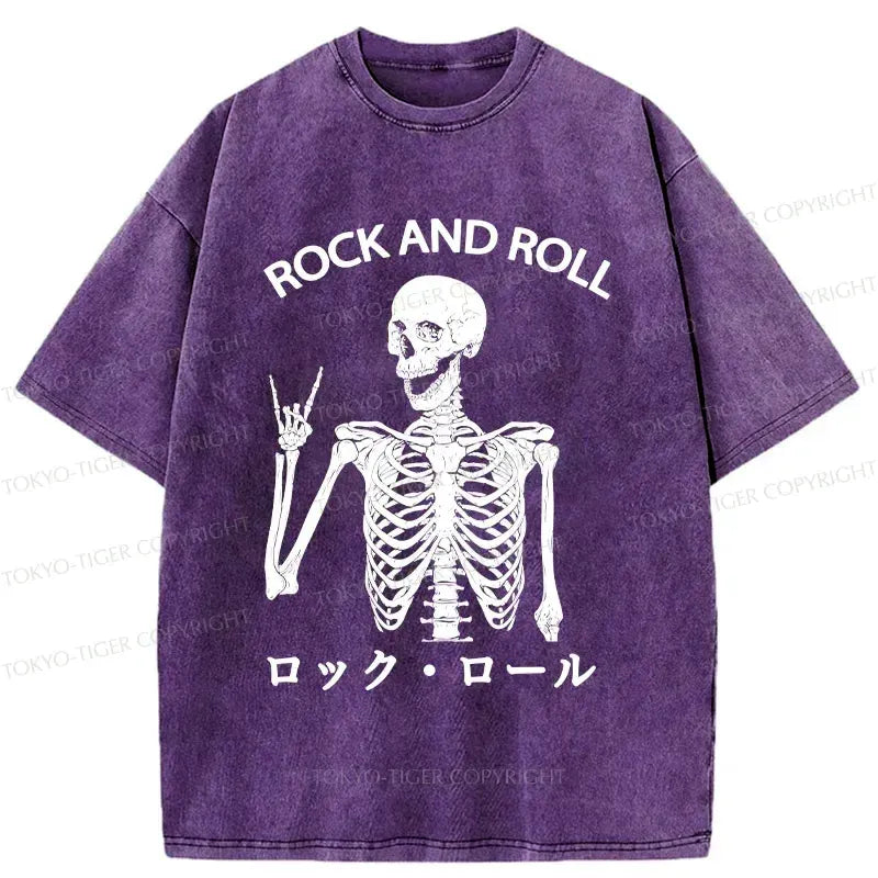 Kyoto-Lion Rock Skull Washed T-Shirt