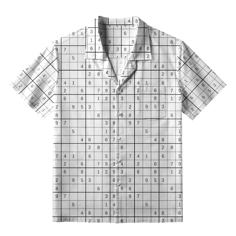 Kyoto-Lion Sudoku Japanese Hawaiian Shirt