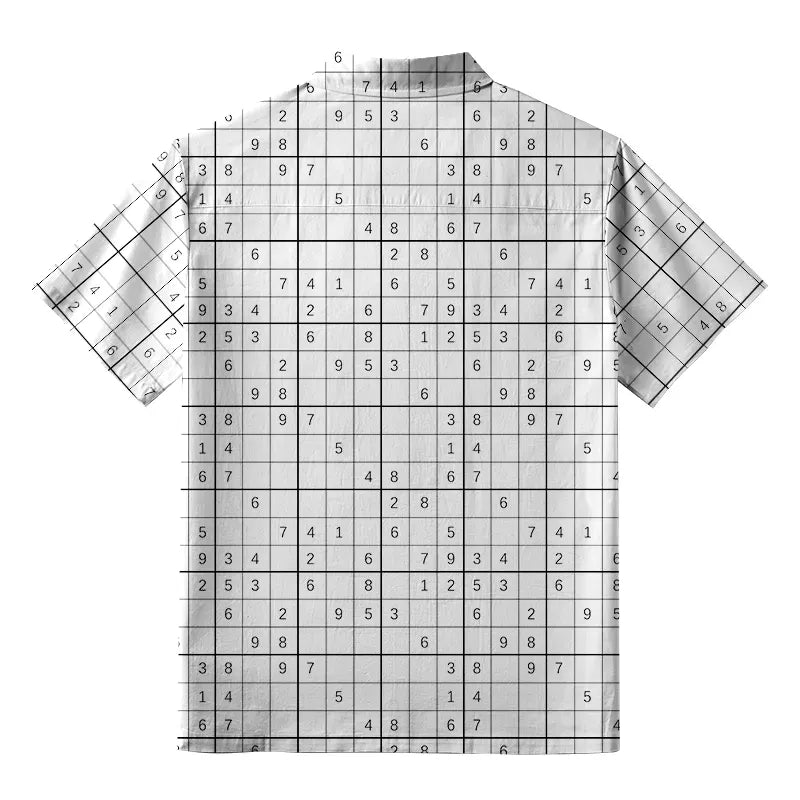 Kyoto-Lion Sudoku Japanese Hawaiian Shirt