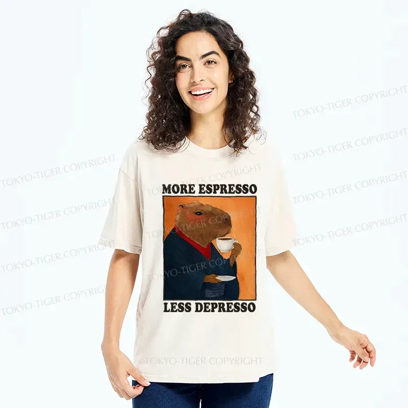 Kyoto-Lion Elegant Capybara Washed T-Shirt